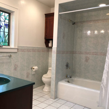 Modern Bohemian Tudor | Guest Bathroom