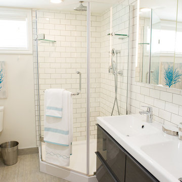 Modern Classic Basement Bathroom Renovation