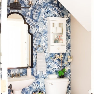 Modern Coastal Powder Room