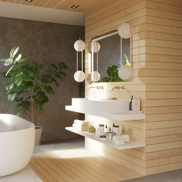Modern Contemporary Bathroom - Afternoon light