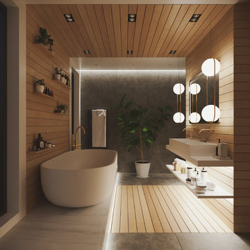 Modern Contemporary Bathroom - Mood Lighting