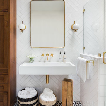 75 Terra Cotta Tile Bathroom Ideas You, Cota Modern Contemporary Bathroom Vanity Mirror