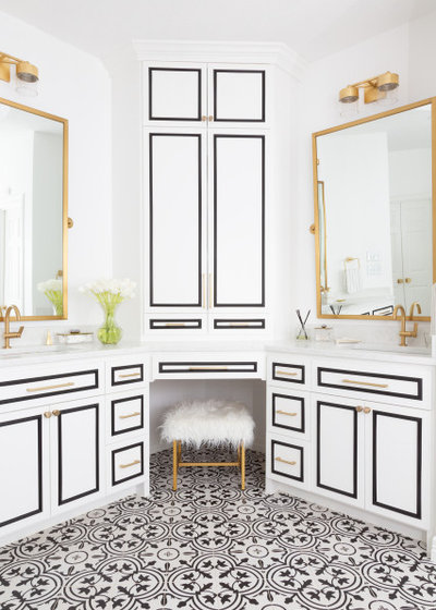 Transitional Bathroom by Marker Girl Home