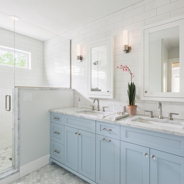 gray blue bathroom cabinets