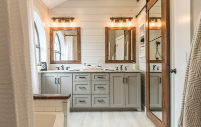 Family Tackles a Modern Farmhouse-Style Master Bath Remodel