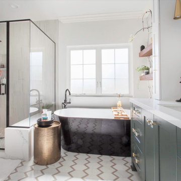 Modern Farmhouse Bathroom Nod to Nature