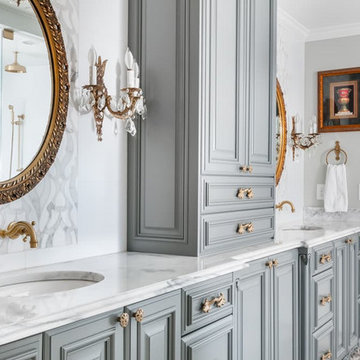 Modern French Country Inspired Master Bathroom