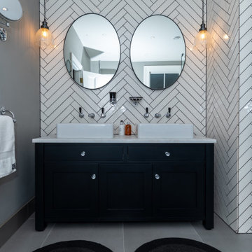 Modern Glass & Metal Bathroom and Wetroom