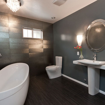 Modern Gray Bathroom Remodel