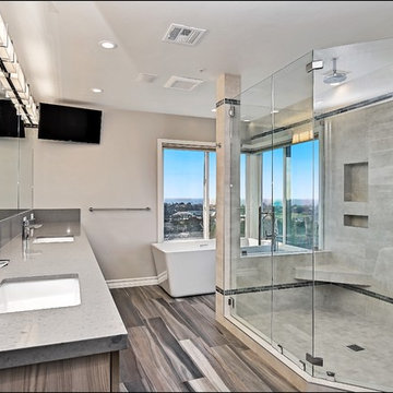 Modern Gray Master Bath