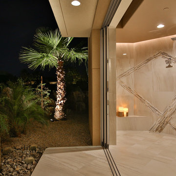 modern indoor-outoor shower