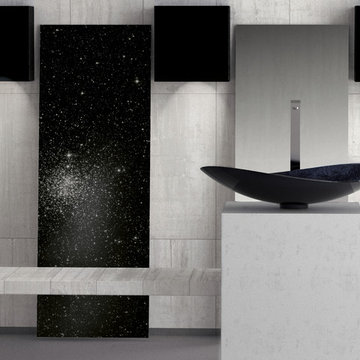 Modern Italian Bathroom Sink | Starlight Black