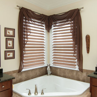 picture Modern Corner Window Blinds corner window treatments houzz