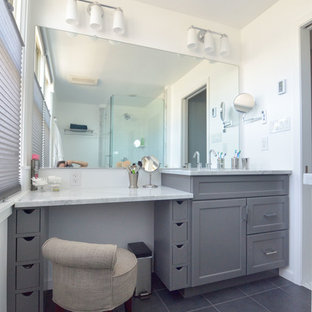 Grey And White Bathroom | Houzz