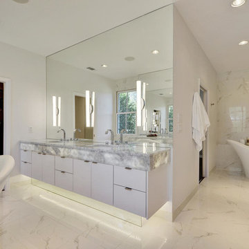 Modern Marble Master Bathroom