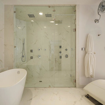 Modern Marble Master Bathroom