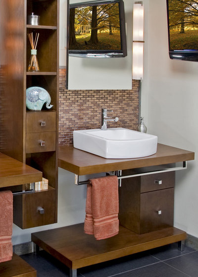 Modern Bathroom by HomeTech Renovations, Inc.