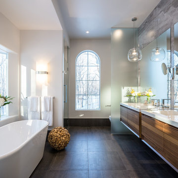 Modern Nature Master Bath | Astro Design Centre | Ottawa, Canada