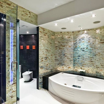Modern opal colored bathroom