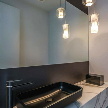 Modern rectangular bathroom sink | Black