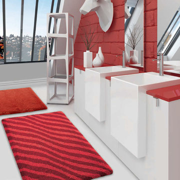Modern Red Bathroom Decor Theme