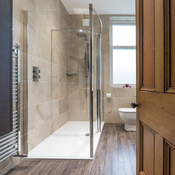 Modern shower room in an Edwardian home