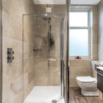 Modern shower room in an Edwardian home