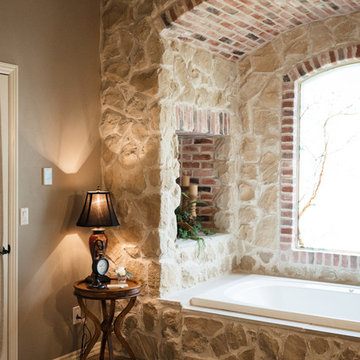 Modern Twist on French Country Master Bathroom