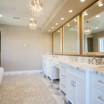 Modern White Bathroom and Shower