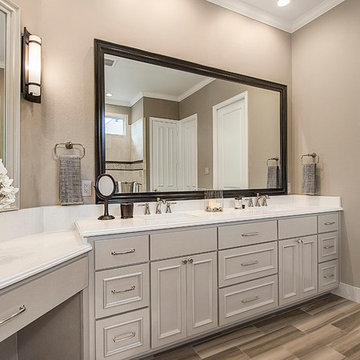 Modern White Bathroom Remodel in Plano TX