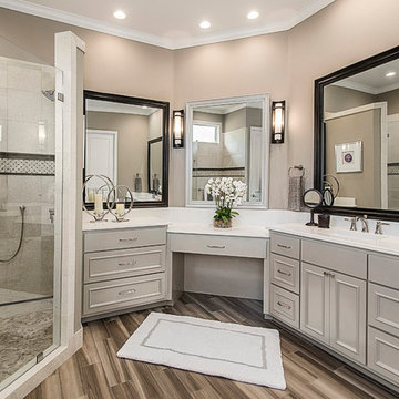 Modern White Bathroom Remodel in Plano TX