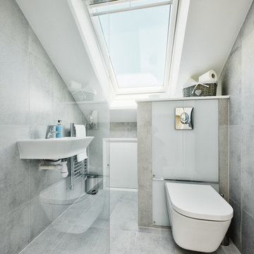 Modular loft bathroom with space maximising features