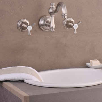 Monarque Wall Mount Art Deco Bath Faucet