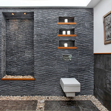 Montauk Black 16x16 + Royal Black Thin Veneer