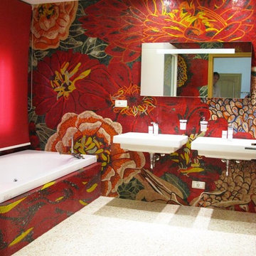 Mosaic Tile Art, Vermont Red I Mozaico
