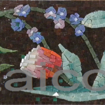 Mosaic Wall Art, Floral Glaze I Mozaico