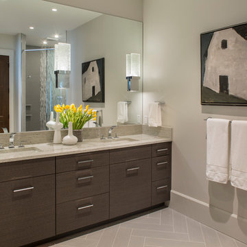Mountain Contemporary Custom Home - Lower Guest Suite Bath