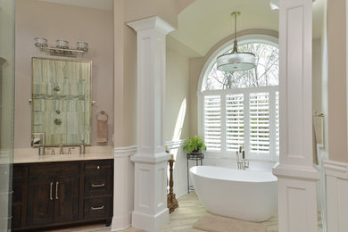 Inspiration for a contemporary bathroom remodel in Cleveland