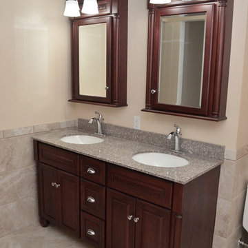 Munster, IN. Upscale Cherry Bathroom