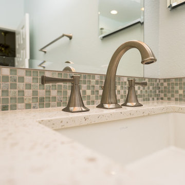 Master Bathroom Vanity Countertop and Tile Splash