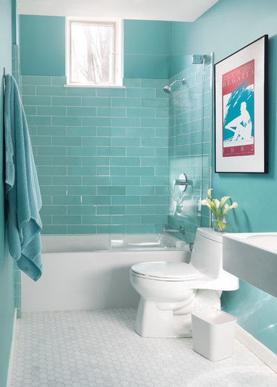 Transitional Bathroom by Annie Hall Interiors