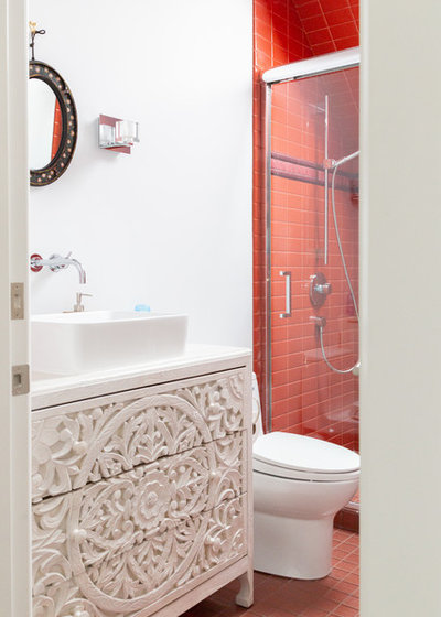 Eclectic Bathroom by Rachel Loewen Photography