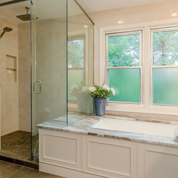 Naperville Master Bath with Crisp Transitional Styling