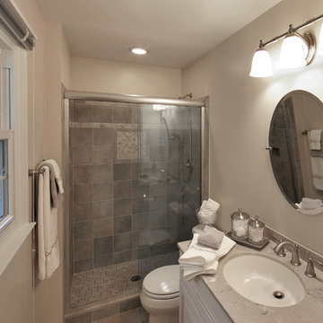 Narrow bathroom remodel