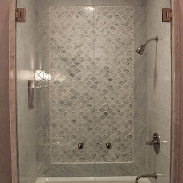 Narrow guest bath remodel