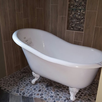 Natural Stone/Wood Custom Bathroom