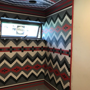 Navajo Rug Mosaic Tub Shower