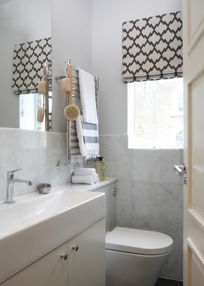 Transitional Bathroom by Jess Lavers Design