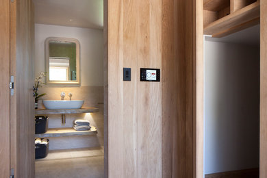 Design ideas for a contemporary bathroom in Manchester.