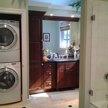 New Bathroom with Full Size Washer and Dryer